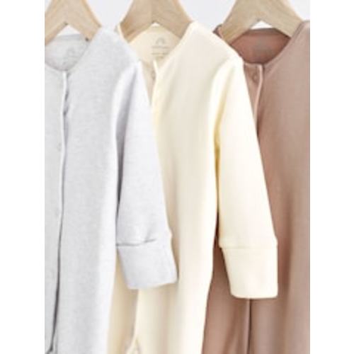 Buy Neutral Baby 100% Cotton Sleepsuits 3 Pack (0-2yrs) from Next USA