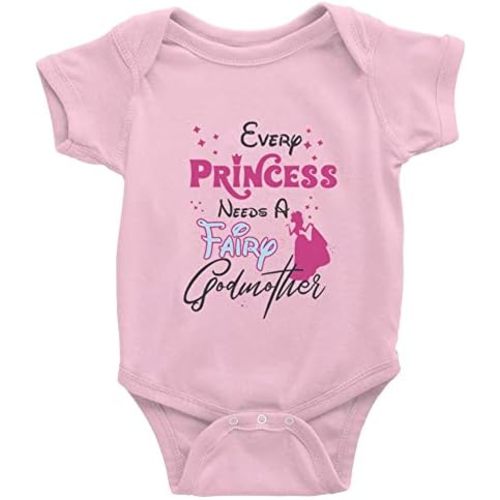 Every Princess Needs A Fairy Godmother Infant Long Sleeve Cotton Bodysuit Romper Jumpsuit