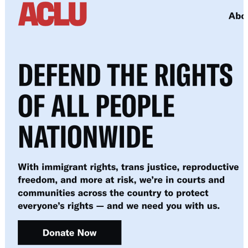 Donate to the ACLU | American Civil Liberties Union - any amount