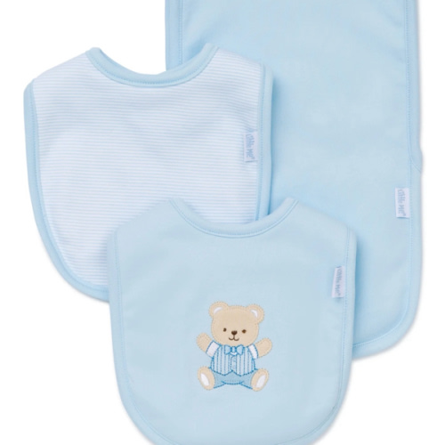 Cute Bear Bib & Burp Set