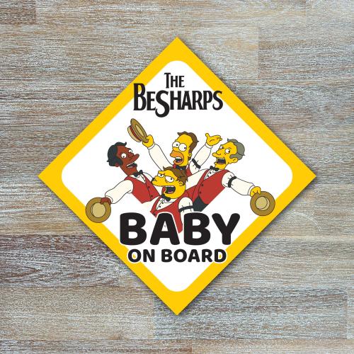 Baby on Board Window Stickers | Simpsons | Weatherproof Outdoor Durable | Baby Gift | Baby Safety Stickers
