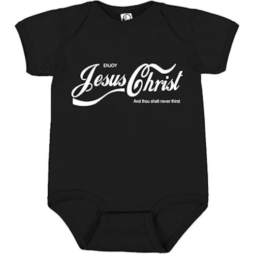 Enjoy Jesus Christ and Thou Shalt Never Thirst Coke Parody Inspirational/Christian Baby Creeper Boys Girls Infant Bodysuit