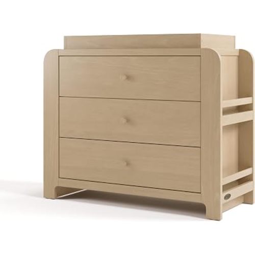 Graco Read-with-Me 3 Drawer Chest with Removable Changing Topper, Driftwood