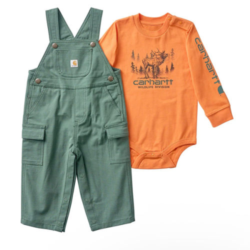 Boys' 2-Piece Long Sleeve Bodysuit & Ripstop Overall Set (Baby) | Carhartt