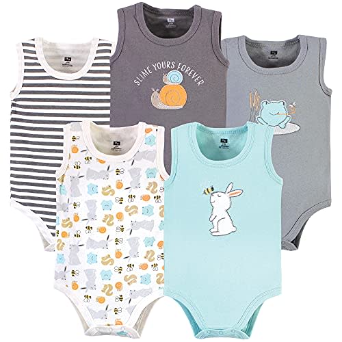 Hudson Baby Unisex Baby Cotton Sleeveless Bodysuits