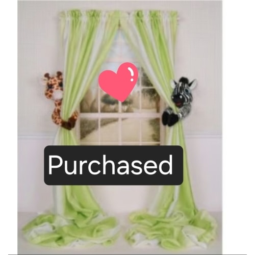 Jungle Safari Giraffe &Zebra Nursery Curtain Tieback Holdback Collector Set#4713