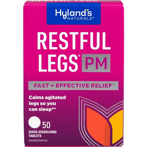 Restful Legs Nighttime PM Tablets by Hyland's, Natural Itching, Crawling, Tingling and Leg Jerk Relief, 50 Count