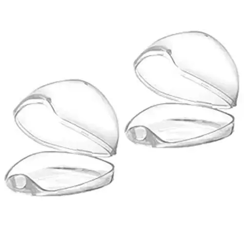 Pacifier Case, Pacifier Holder Case, Pacifier Container for Travel, BPA Free, Transparent, 2 Pack