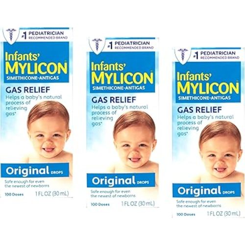 Mylicon Infants' Gas Relief Dye Free Drops - 1 oz, Pack of 3