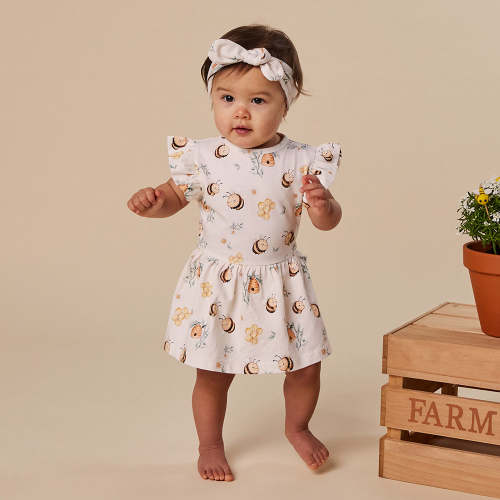 Bumblebees Short Sleeve Organic Dress