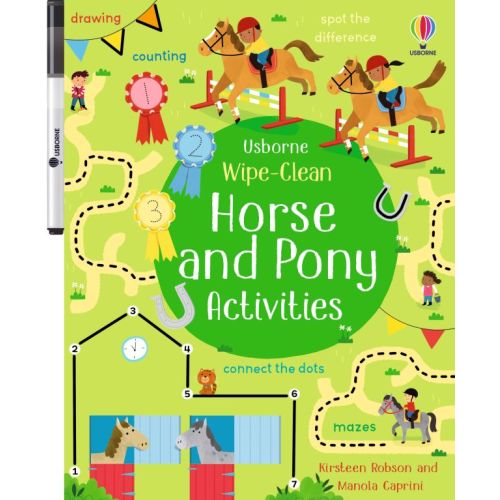Wipe-Clean Horse and Pony Activities | Usborne | Be Curious