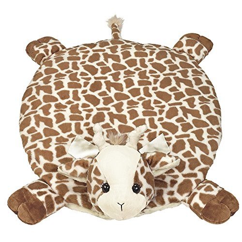 Bearington Baby Patches Belly Blanket, Giraffe Plush Stuffed Animal Tummy Time Play Mat