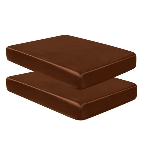 Lorviah 2 Pack Satin Fitted Crib Sheet for Standard Crib & Toddler Mattress - 28"x52" - Soft Smooth, Coffee