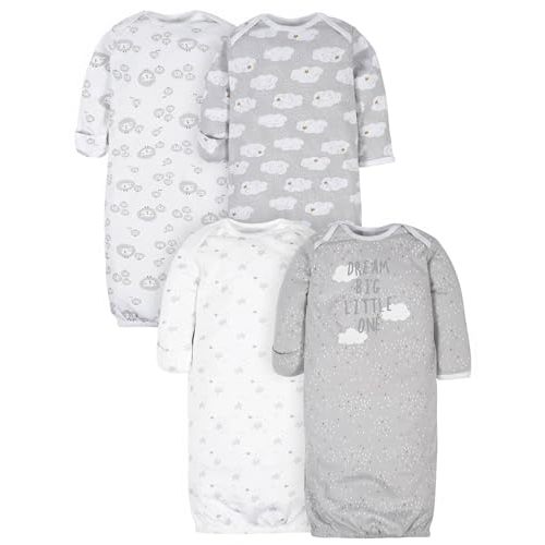 Gerber Unisex Baby 4-Pack Sleeper Gown