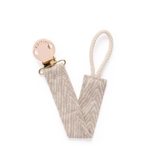 Petite Pacifier Clip - Sand Chevron