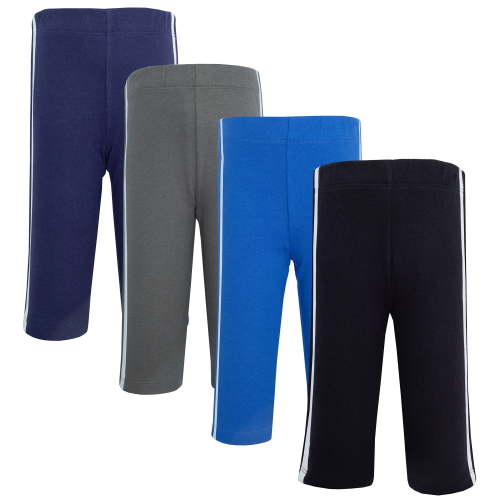 Hudson Baby Boy Cotton Pants and Leggings, Black Blue, 0-3 Months