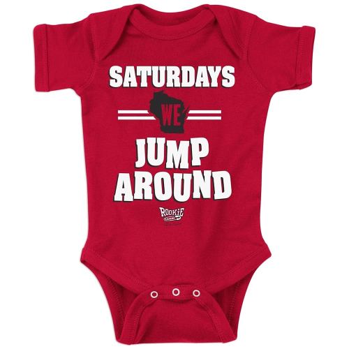 Smack Apparel Saturdays Onesie for Wisconsin College Fans (NB-18M)