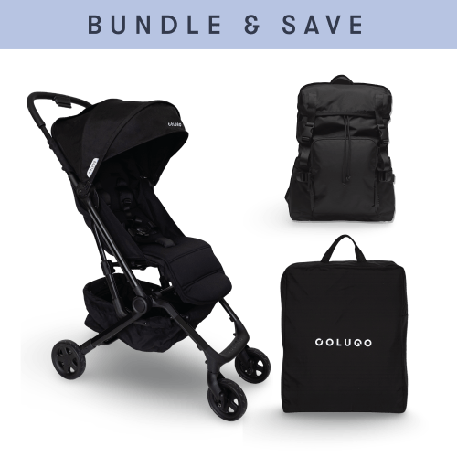 The Compact Stroller+ & The Parent Backpack Bundle, Black