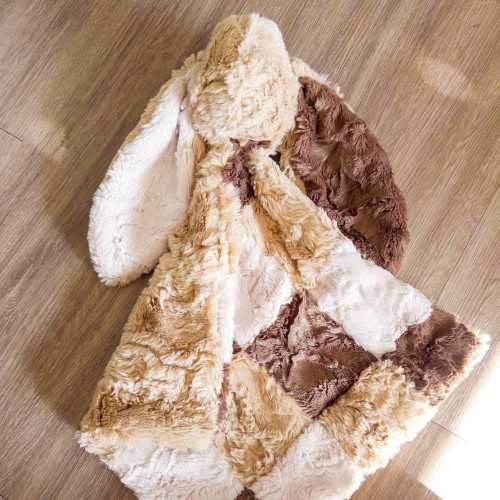Handmade Minky Bunny Lovey: Plush Baby Security Blanket