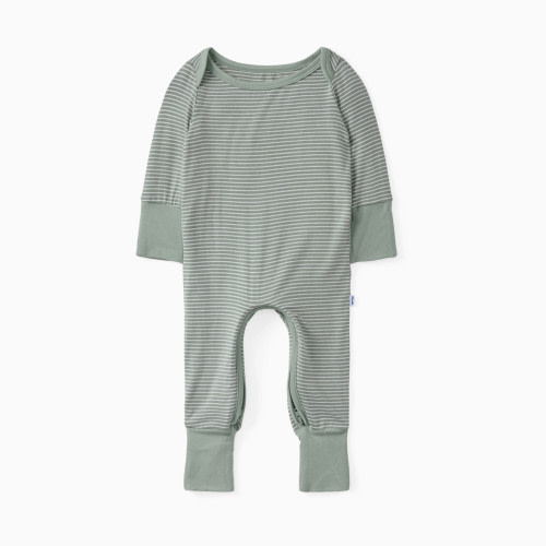 Little Sleepies Lap Shoulder Crescent Zippy - Willow Stripe, 0-3 M