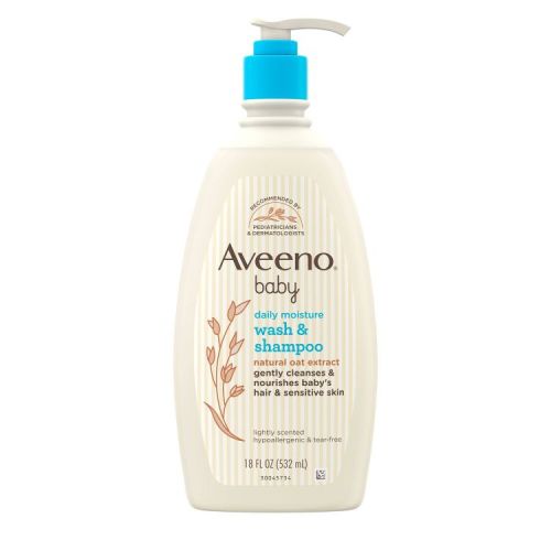 Aveeno Baby Daily Moisture Gentle Body Bath Wash & Shampoo - Lightly Scented - 18 fl oz