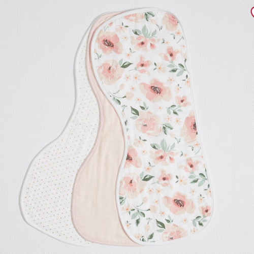 Meredith Muslin Burp Cloth Set of 3 | Pottery Barn Kids