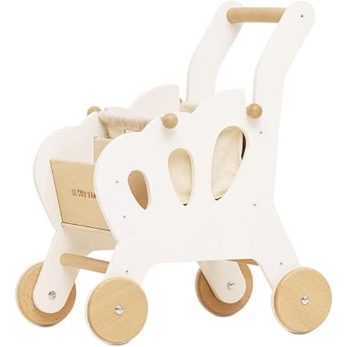 Le Toy Van - Educational Wooden Toy Role Play Grocery Store Shopping Trolley | Boys Or Girls Pretend Play Supermarket Playset - for Ages 3+