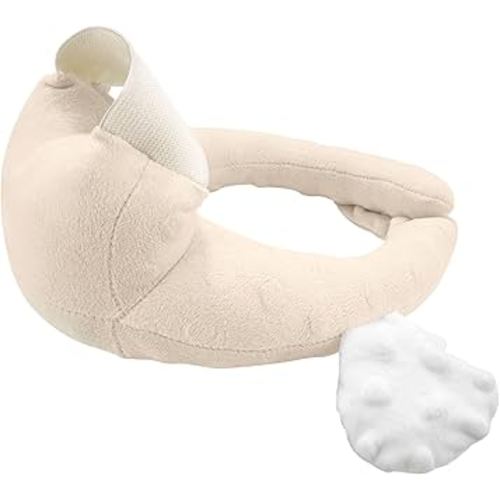 kornsurte Bottle Holder Pillow, Ergonomic Bottle Feeding & Breastfeeding Pillow,Nursing Support Cushion for Mom, Reduce Strain on arms and Back (Beige)