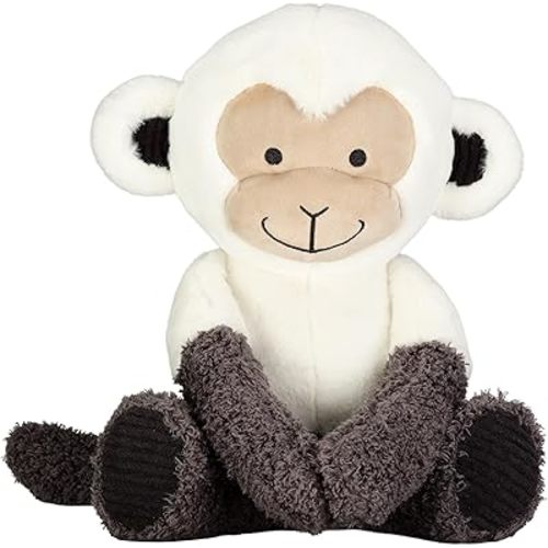 Lambs & Ivy Jungle Party White/Gray Plush Monkey Stuffed Animal Toy - Charlie