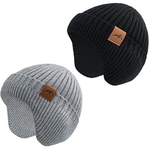 POXIMI Baby Boy Winter Hat Toddler Warm Beanie Girl Knit Hats with Earflap Kid Cute Earmuffs
