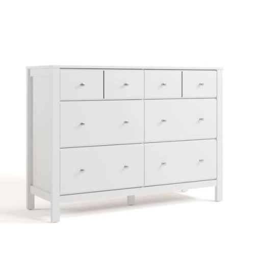 Horizon White 6-Drawer 47.88 in. Wide Dresser