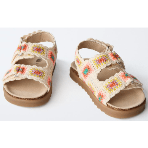 SIZE 6 or 7 - CROCHETED SANDALS - Off White | ZARA United States