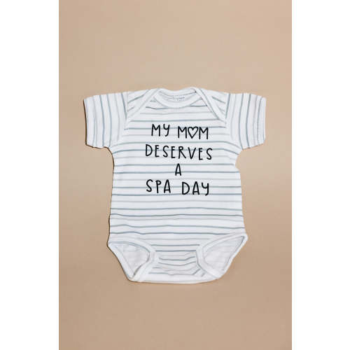Mom Deserves A Spa Day Baby Onesie | Lucky Owl