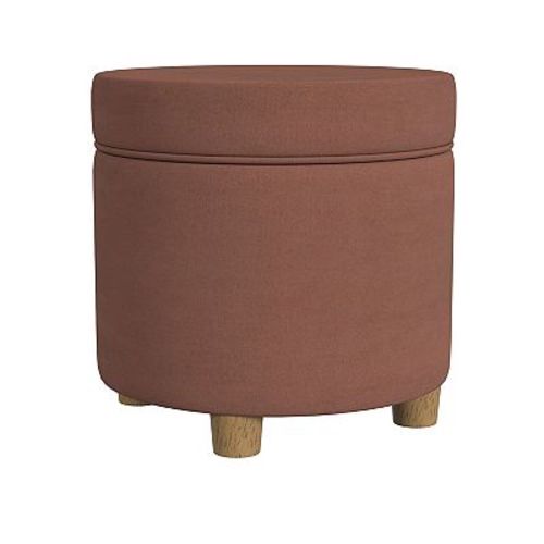 HomePop Round Tweed Storage Ottoman
