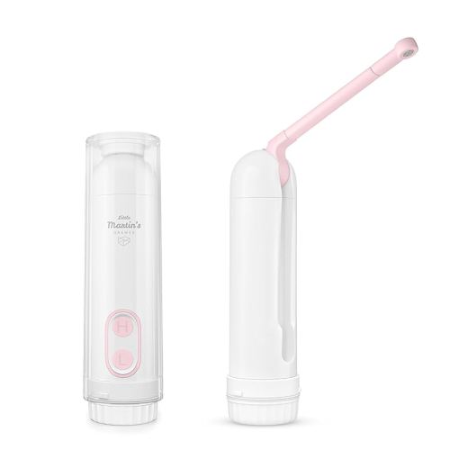 Little Martin's: Portable Electric Travel Bidet - Pink -Water Cleanser Tool, Baby-Adult-Senior-Mothers-Pregnancy, 2 Pressure Mode, Rotating Spray Head