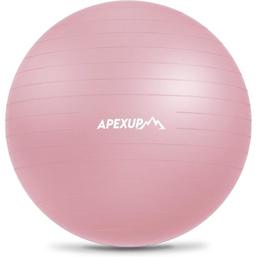 APEXUP Yoga Ball Exercise Ball Anti Slip Heavy Duty for Fitness, Balance & Core Workout