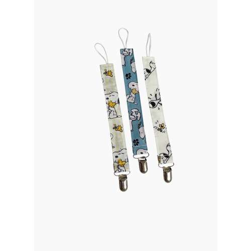 Snoopy Peanuts  Pacifier Clips, Toddler Pacifier Holder Baby Gift New Parents/Baby Shower Expecting Mom Gift Handmade Set of 3