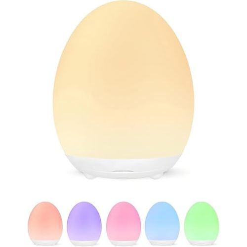 Touch Control Egg Night Light Baby Nursery Silicone Lamp