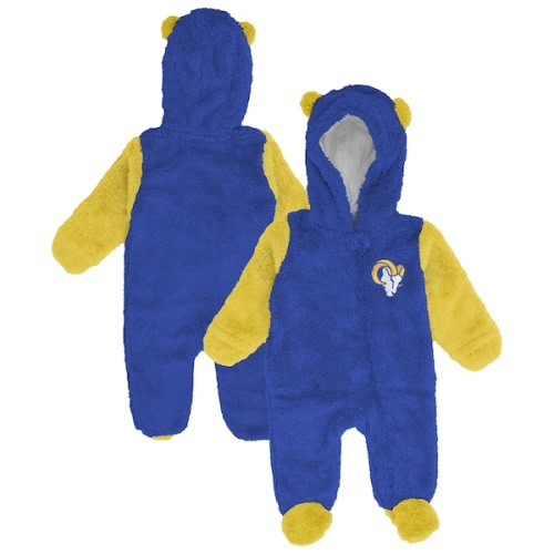Newborn & Infant Outerstuff Royal Los Angeles Rams Stay Napping Fleece Bunting Full-Zip Sleeper