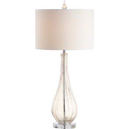 Dew Drop 32.75" Glass/Crystal LED Table Lamp, Champagne