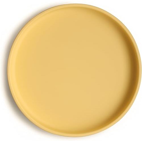 mushie Classic Silicone Suction Plate | BPA-Free Non-Slip Design (Daffodil)