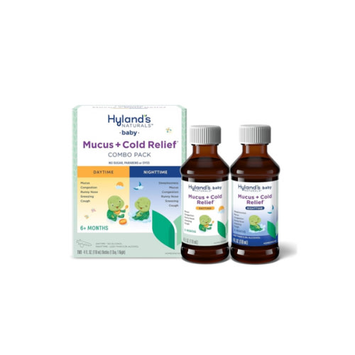 Hyland's Baby Mucus and Cold Relief, Day and Night Value Pack, Infant And Baby Cold Medicine, Decongestant And Cough Relief, 8 Fl Oz