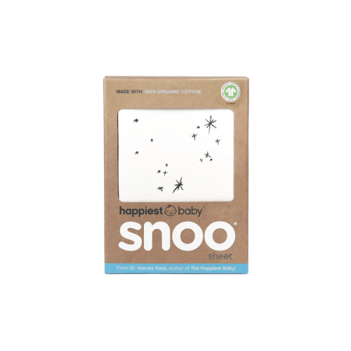 100% Organic Baby Bassinet Sheets for SNOO ivory wildflowers