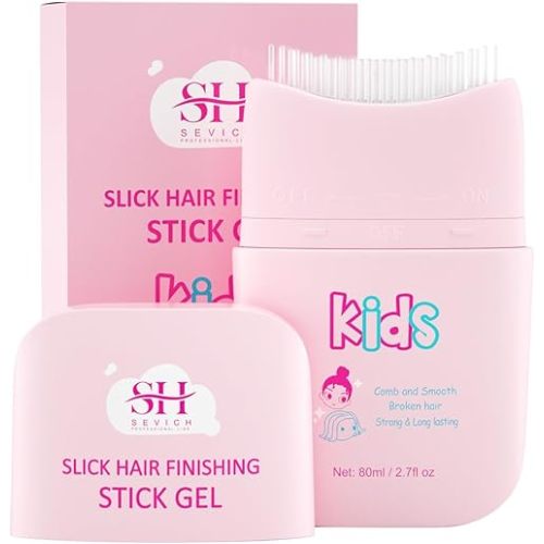 SEVICH Hair Gel For Kids With Comb, Toddler Hair Wax Stick For Girls - Quick Fix For Flyaways & Stray Ends - Frizz Control Finishing Stick - Gentle & Easy To Use 2.7fl oz/80ml