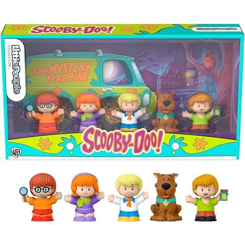Little People Collector Scooby-Doo Cartoon TV Series Special Edition Set for Fans, 5 Figures in a Display Package 