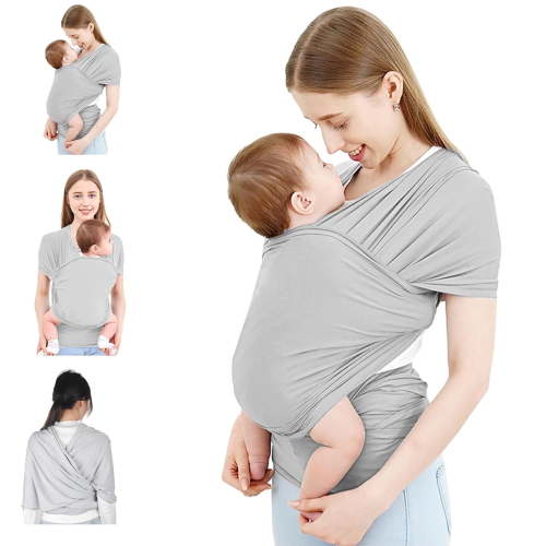 Baby Wrap Carrier,Original Breathable Baby Carrier Wrap Sling Lightweight Hands Free Newborn Wrap Swaddle Holder Adjustable Baby Slings Carrier for Newborn to Infant Toddler Essentials 7 to 35 lbs