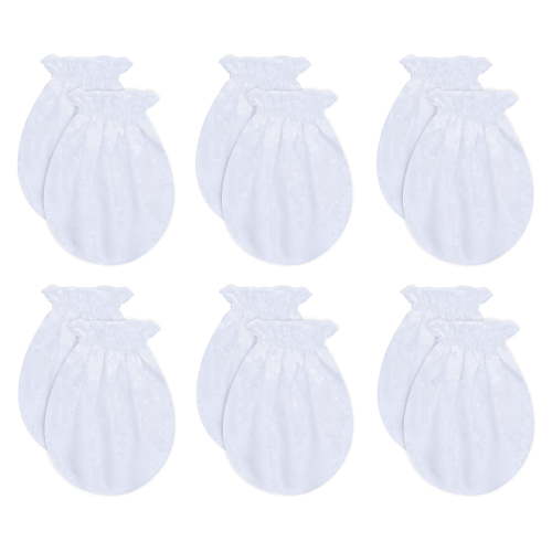 RATIVE, Baby Cotton Mittens, 0-6 Months, Unisex 6 Pairs