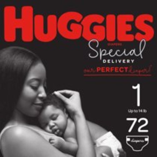 HUGGIES Special Delivery Baby Diapers, Hypoallergenic, Size 1, 72 Count