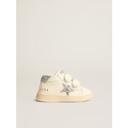 June in nappa leather with silver glitter star and heel tab