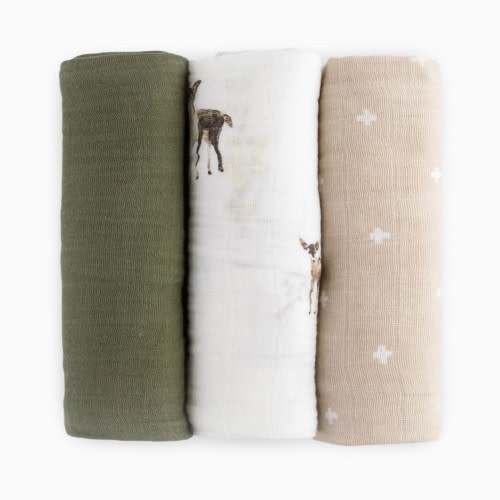 Little Unicorn Cotton Muslin Swaddle 3 Pack - Oh Deer
